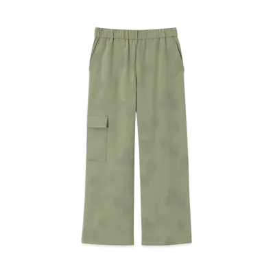 Paul Smith Women's Chamomile Floral Jacquard Cargo Pants "Khaki"