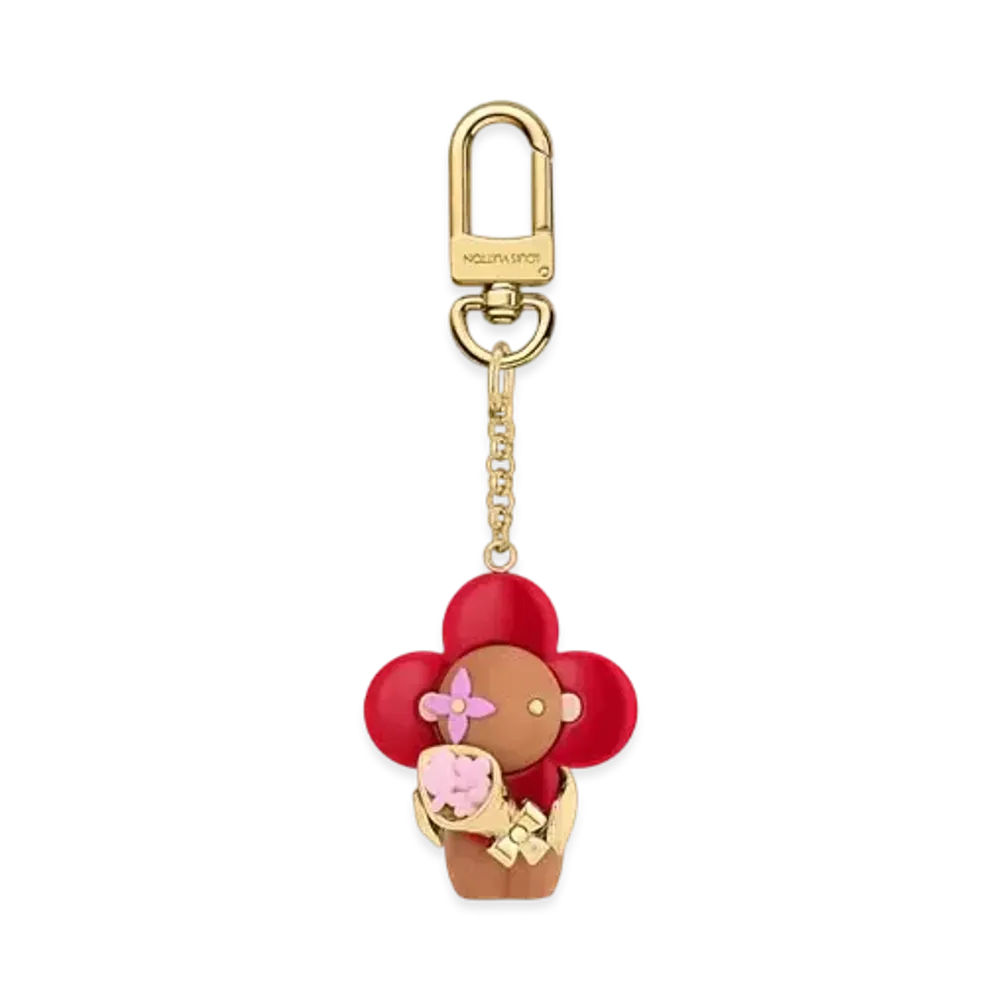 Louis Vuitton Vivienne Candy Heart Bag Charm "Rose"