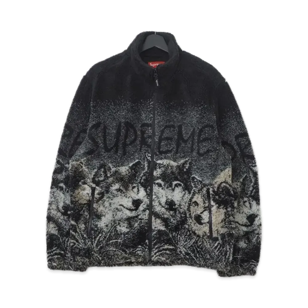 Supreme Wolf Fleece Jacket "Black"
