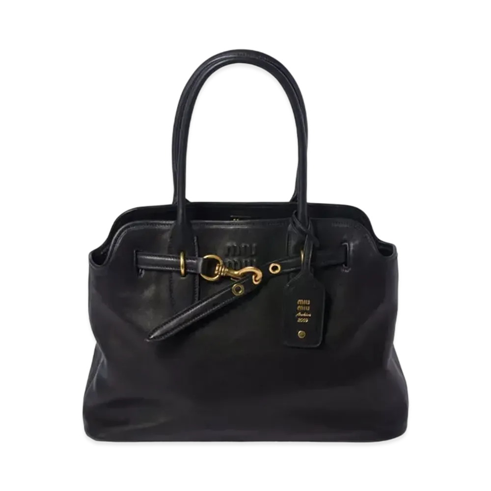 MIUMIU Aventure Nappa Leather Bag "Black"