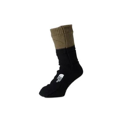 The North Face Nuptse Bootie Socks "Military Olive x TNF Black"