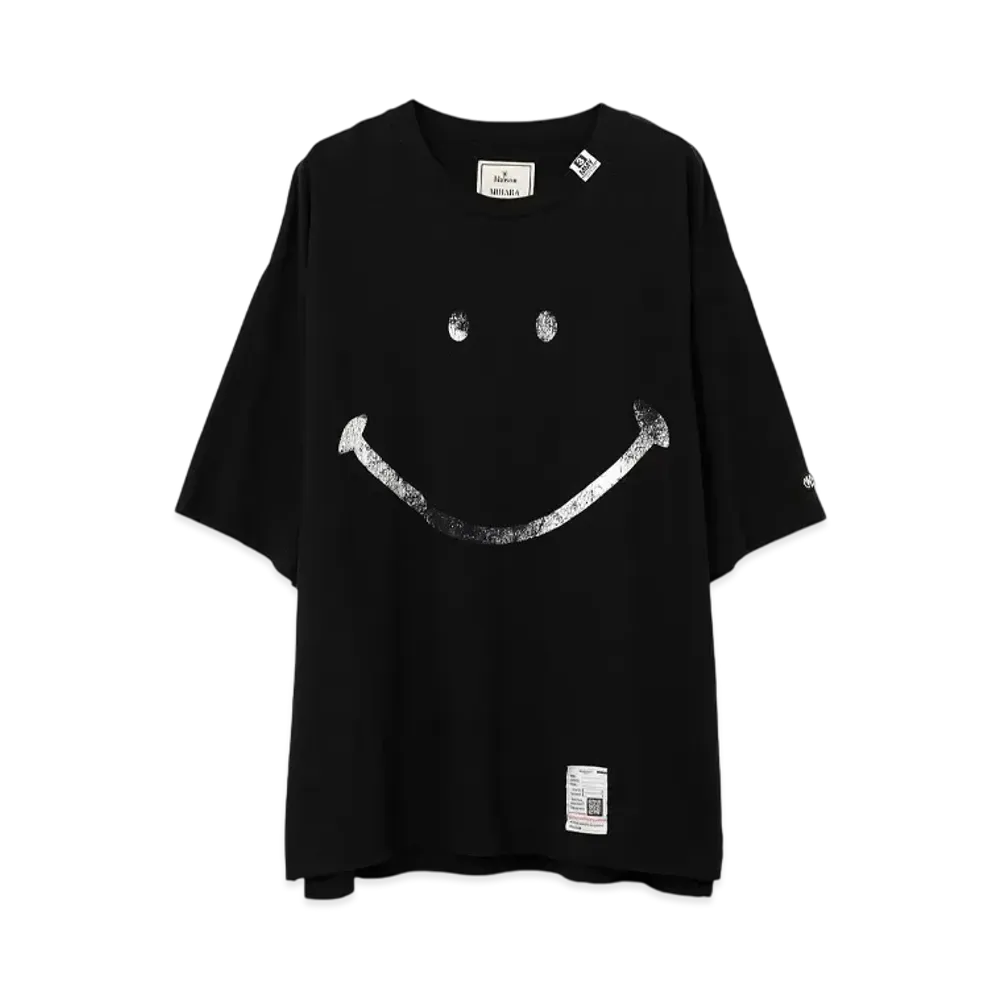 Maison MIHARA YASUHIRO Smily Face Printed T-Shirt "Black"