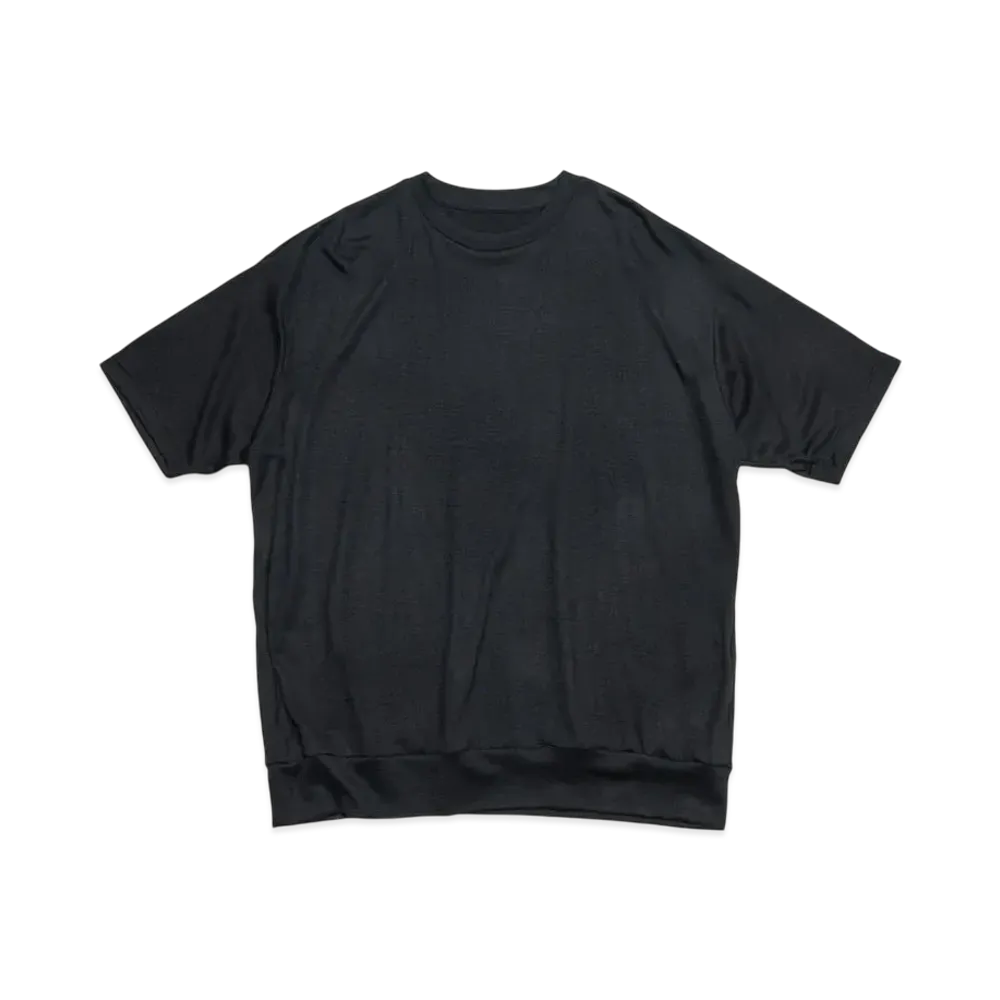 SOPHNET. Washable Wool S/S Top "Black"