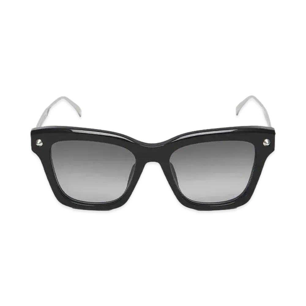 Alexander McQUEEN Spike Studs Soft Square Sunglasses "Black"