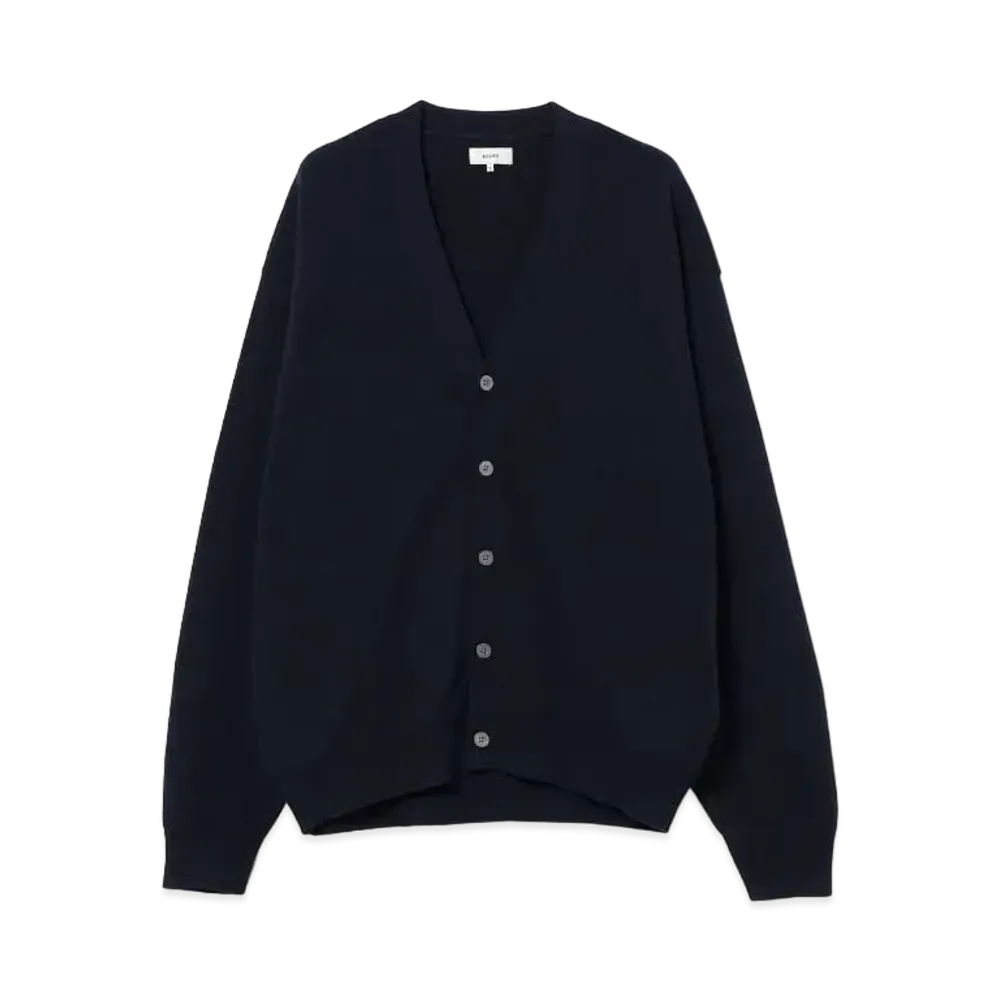 BEAMS Relaxed Solid Cardigan "Navy"