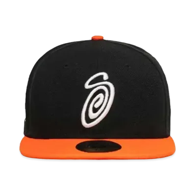 Stussy Curly S 59Fifty New Era Cap "Black/Orange" (FA24)