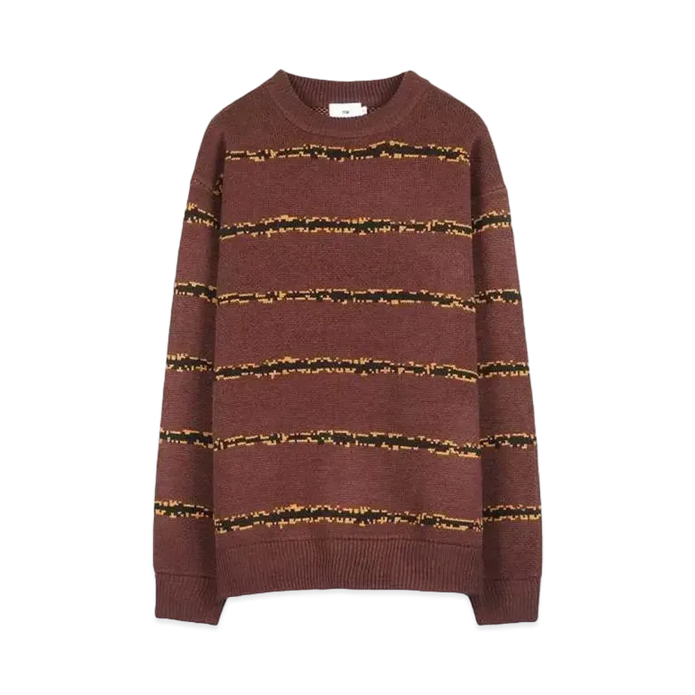 FTW PATTERN KNIT SWEATER "BROWN"
