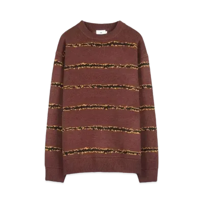 FTW PATTERN KNIT SWEATER "BROWN"