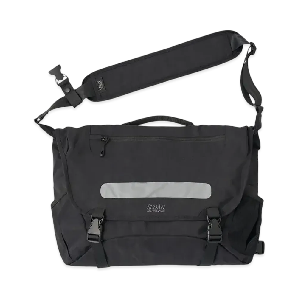 SEDAN ALL-PURPOSE Overdyed Nylon Messenger Bag "Black"