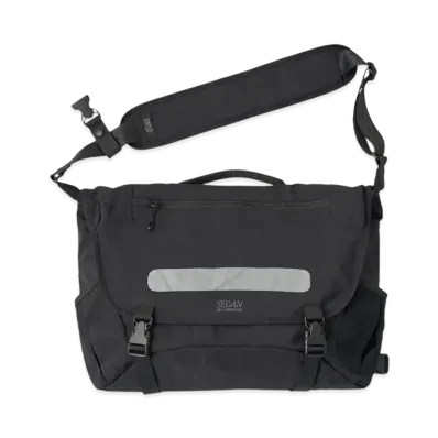 SEDAN ALL-PURPOSE Overdyed Nylon Messenger Bag "Black"