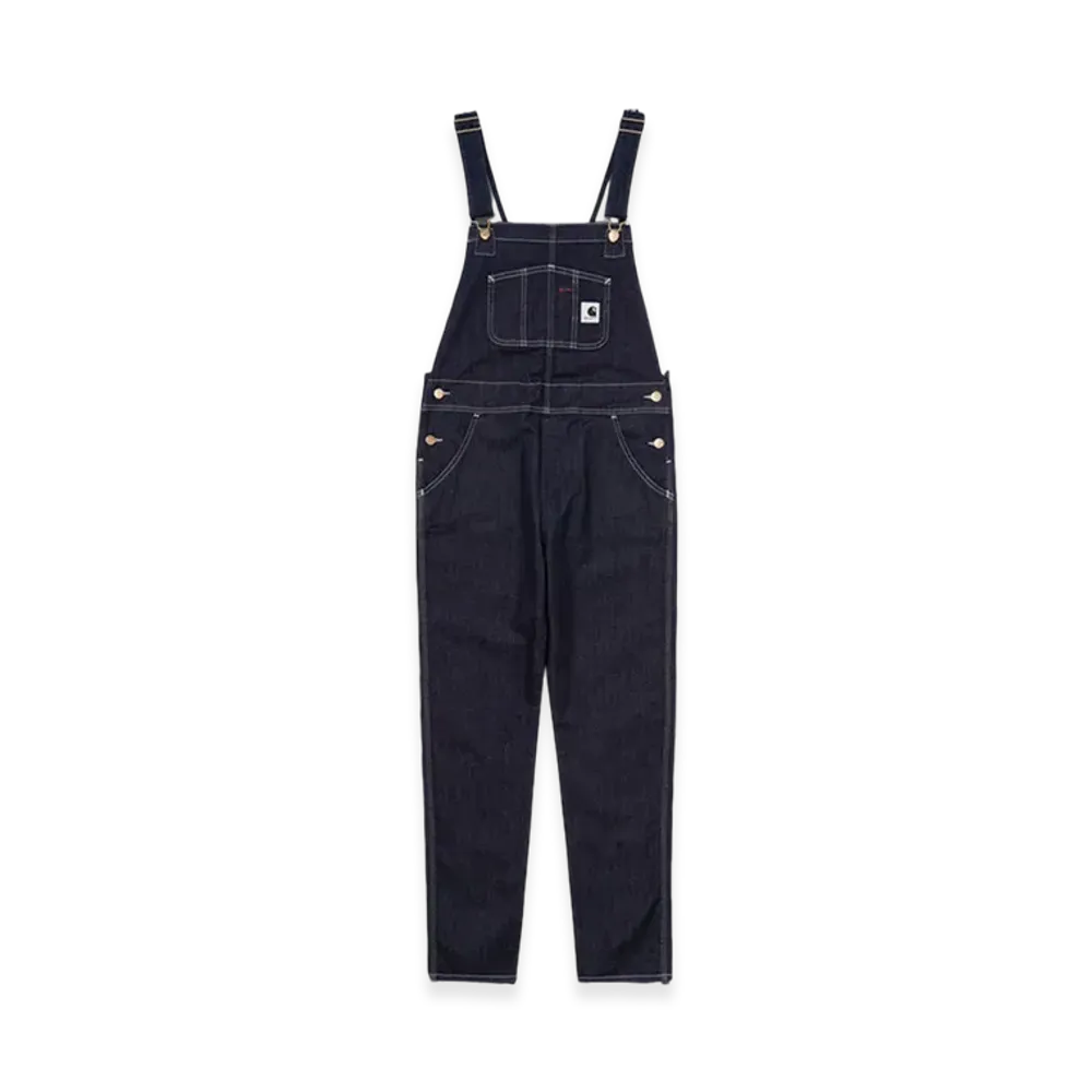 Carhartt WIP Women's Gallatin Blue Stretch Denim Bib Overall "Blue Rinsed"