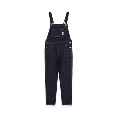 Carhartt WIP Women's Gallatin Blue Stretch Denim Bib Overall "Blue Rinsed"