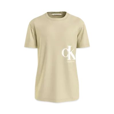 Calvin Klein Jeans Spray Logo Crew Neck T-Shirt Ck "Classic Beige"