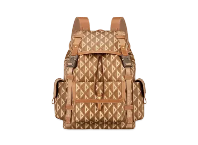 Dior Hit The Road Backpack CD Diamond Canvas "Coffee"