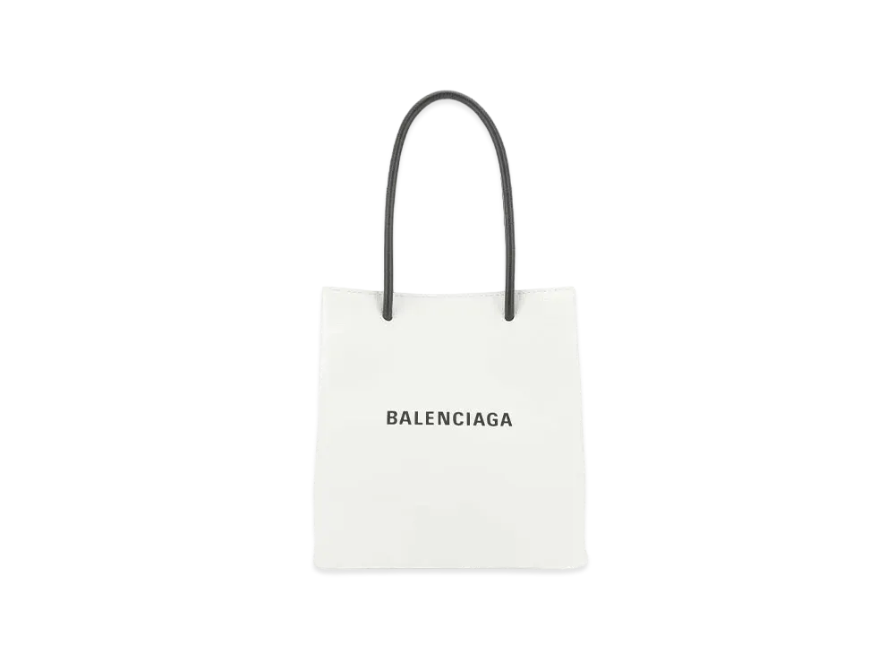 BALENCIAGA Women's Shopping XXS North South Tote Bag "White"