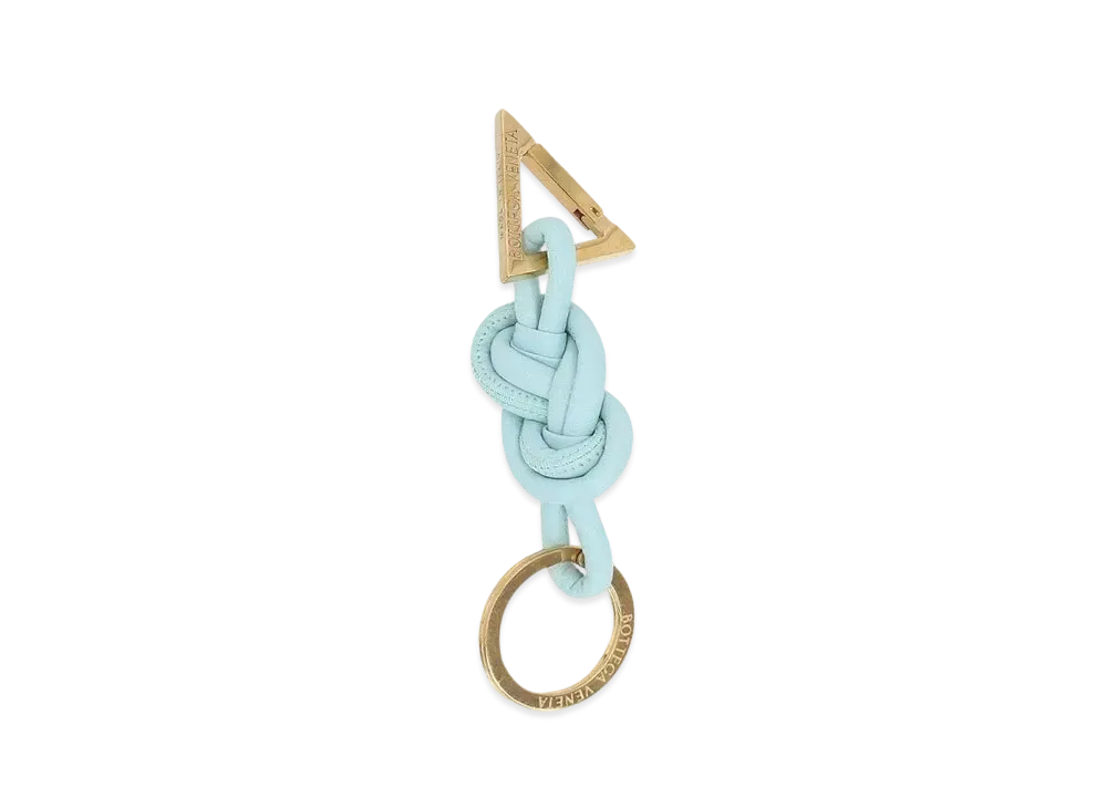 Bottega Veneta Key Ring "Teal Washed"