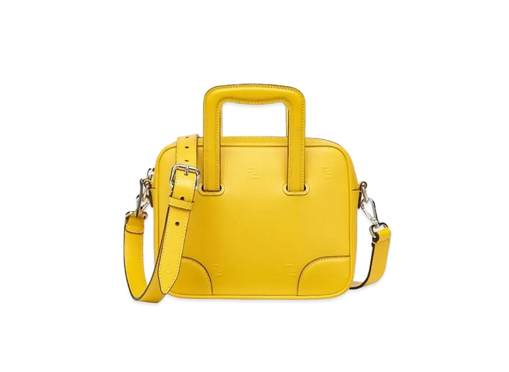 FENDI Messenger Bag Compact Leather Bag "Yellow"