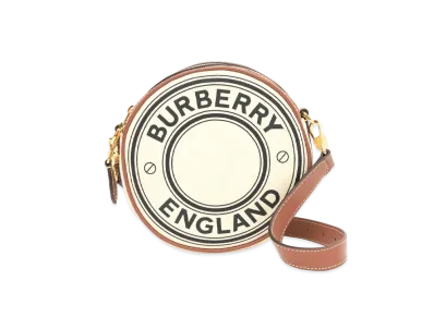 Burberry Logo Graphic Canvas & Leather Louise Bag "Natural/Tongue"