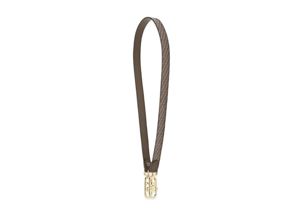 FENDI Strap You Leather Shoulder Strap "Beige"