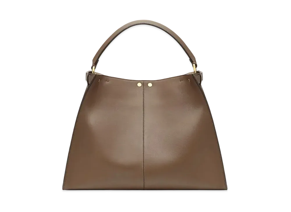 FENDI Peekaboo X-Lite Large Leather Bag "Brown"