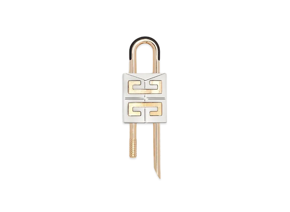 GIVENCHY Small 4G Padlock In Two Tone Metal "White"