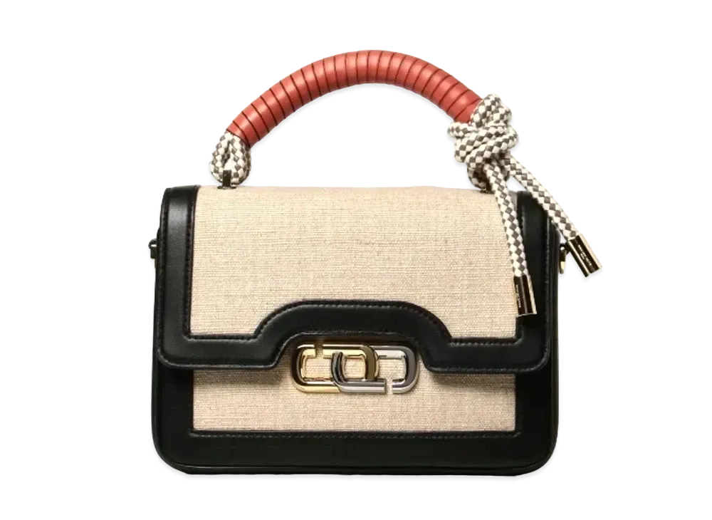 Marc Jacobs The J Link Canvas Shoulder Bag "Brown Rice"
