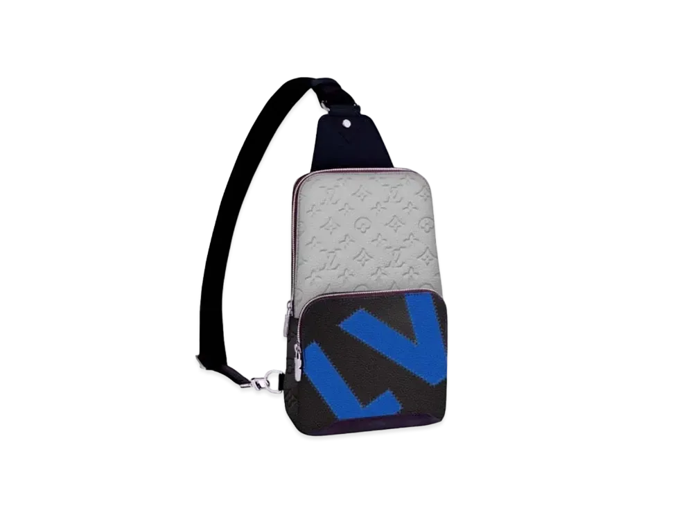 Louis Vuitton Avenue Sling Bag Leather "Gray"