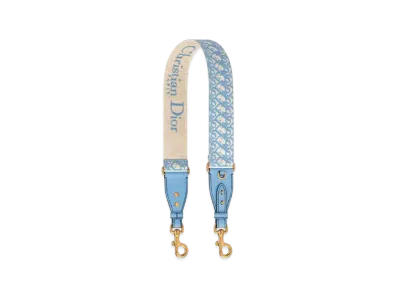 Dior Shoulder Strap Dior Oblique Embroidery "Blue"