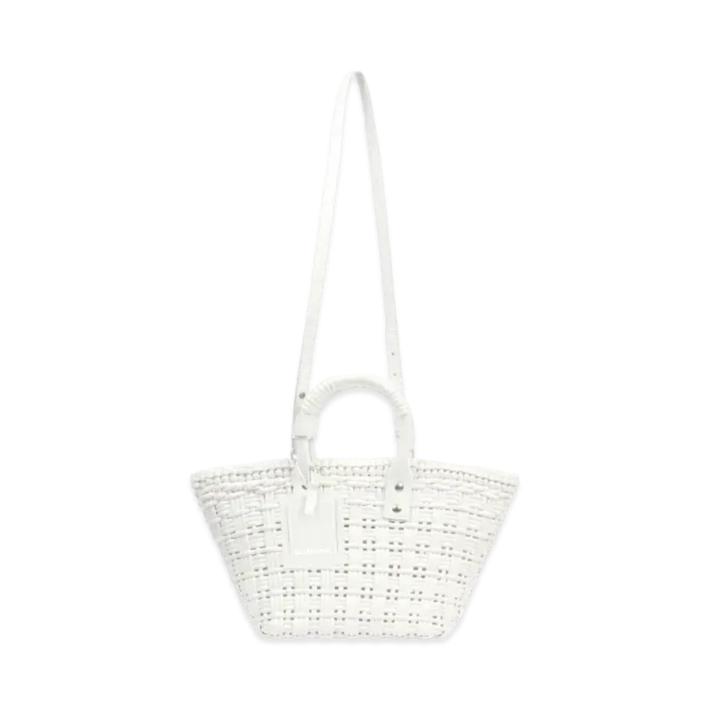 BALENCIAGA Women's Bistro XS Basket With Strap "White"