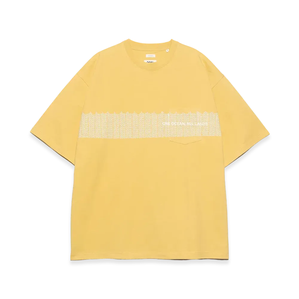nanamica OOAL Graphic Pocket Tee "VintageYellow"