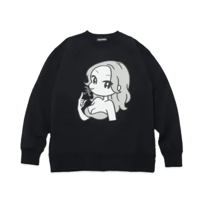 GOD SELECTION XXX x conix Crew Neck Sweat Shirts GX-A24-CXCN-01 "Black"