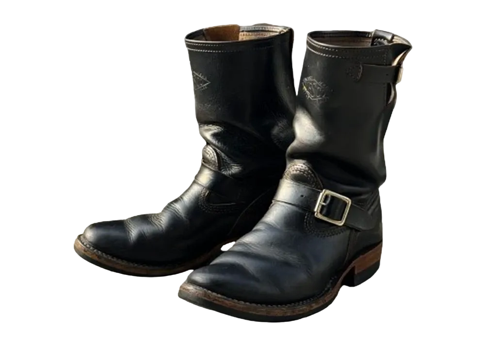 WESCO Boss Mr. Lou "Black" Horsehide Dr. Sole Logo Half Sole 10 Height Strap 7600BKH E