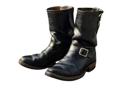 WESCO Boss Mr. Lou "Black" Horsehide Dr. Sole Logo Half Sole 10 Height Strap 7600BKH E