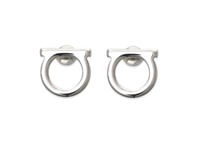 Salvatore Ferragamo Women's Gancini Earrings "Silver"
