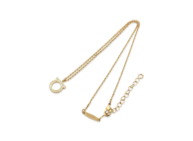 Salvatore Ferragamo Women's Gancini Crystal Pendant "Gold"