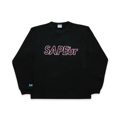SAPEur Kid's Neon Logo L/S Tee "Black"