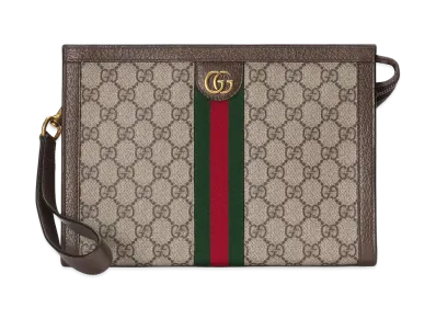 GUCCI Printed GG Supreme Fabric Ophidia Clutch "Printed"