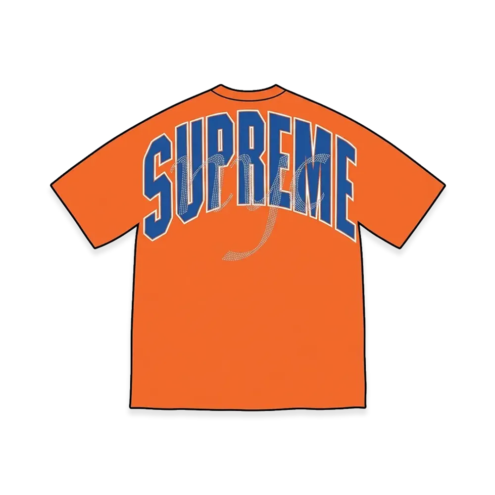 Supreme Rhinestone Script S/S Top "Orange"