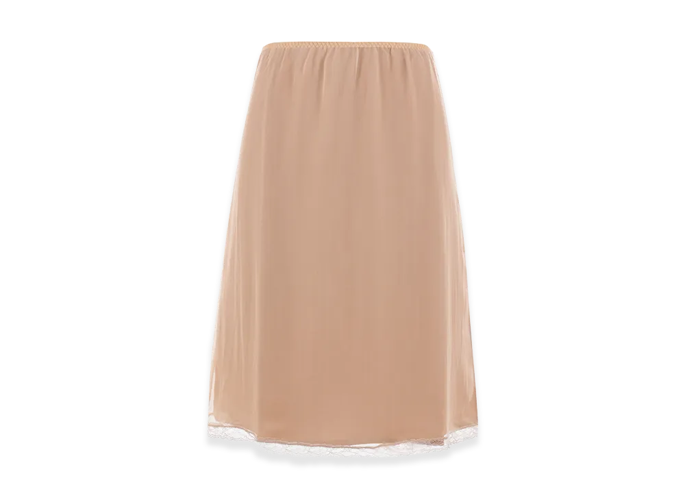 GUCCI Women's Silk Chiffon Skirt "Nude"