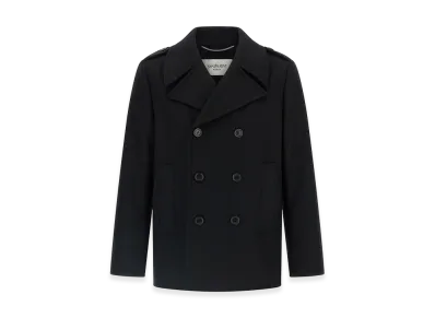 Saint Laurent Wool Coat "Black"