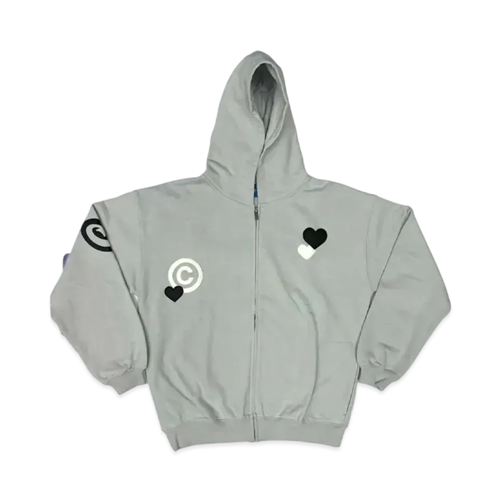 COIN PARKING DELIVERY CPD Love Patch Zipper Hoodie #3 "Gray"