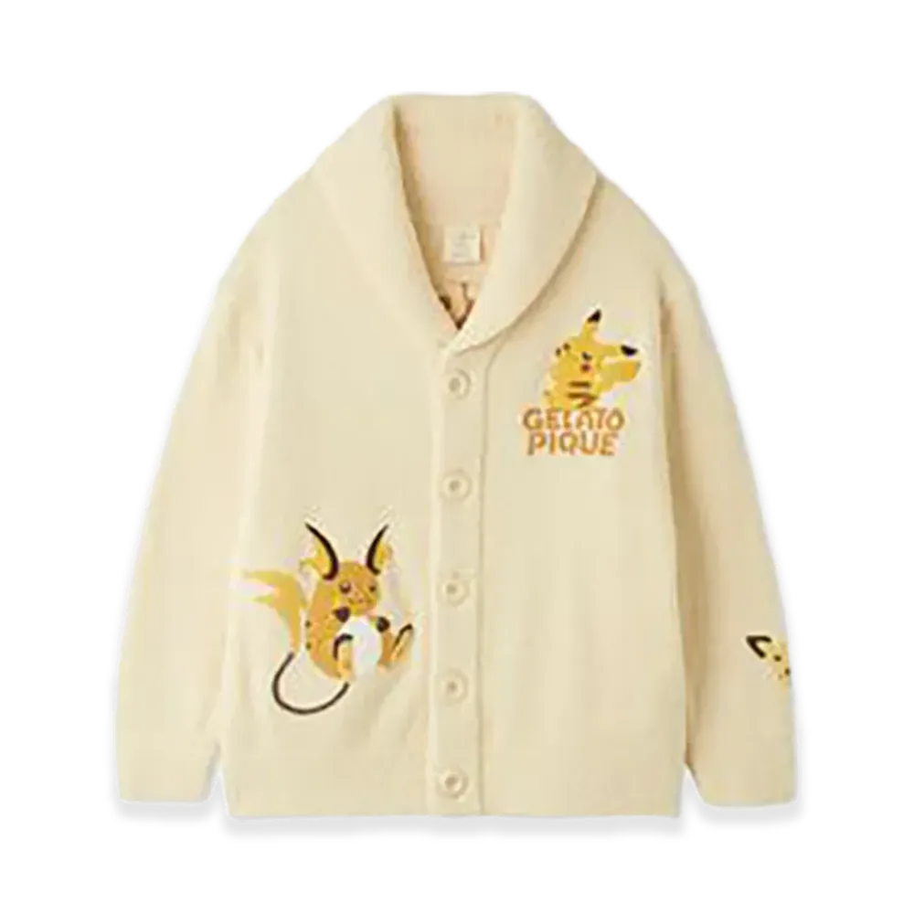 GELATO PIQUE x Pokemon Baby Moco Jacquard Shawl Cardigan 