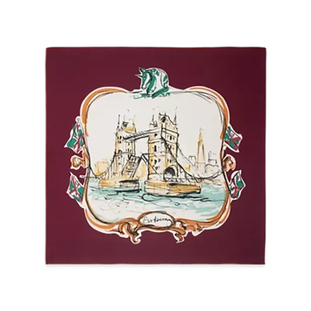 Burberry Tower Bridge Silk Scarf "Veneer"