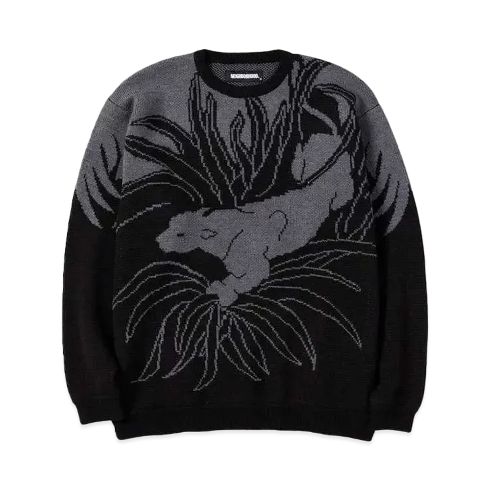NEIGHBORHOOD JACQUARD / AW-KNIT . LS "Black"