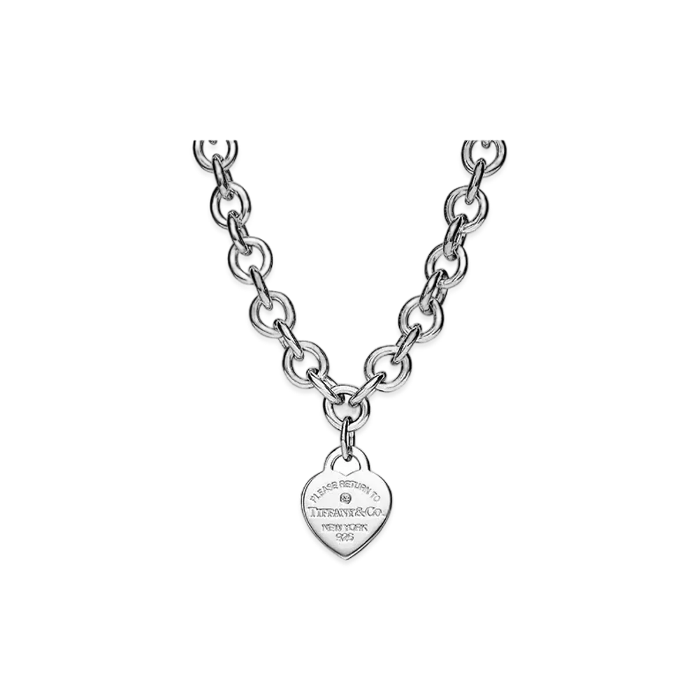 Tiffany & Co. Return to Tiffany Heart Tag Necklace "Silver/Diamond"