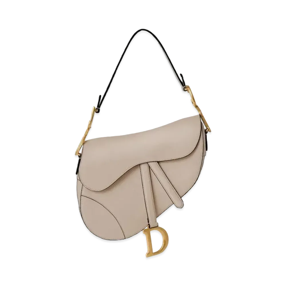 Dior Saddle Bag with Strap "Powder Beige"