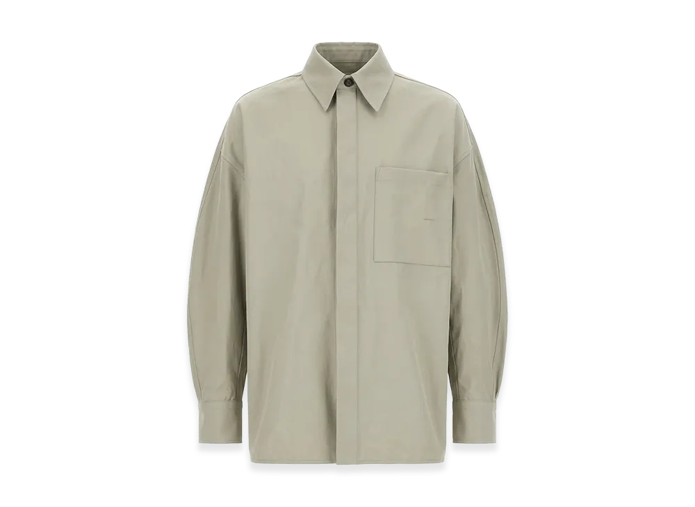 Bottega Veneta Cotton Twill Over Shirt "Gray"