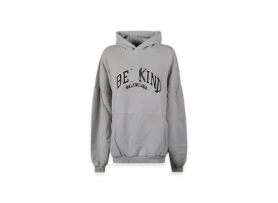 BALENCIAGA Be Kind Round Oversized Hoodie "Grey"