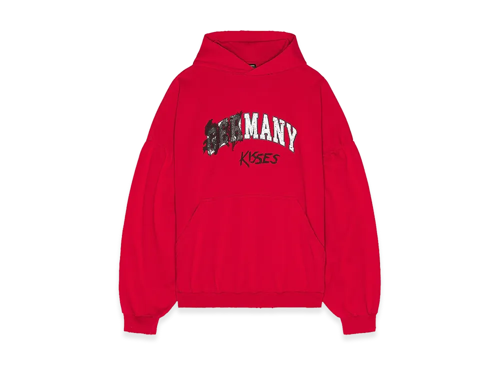 BALENCIAGA Round Hoodie "Faded Red"