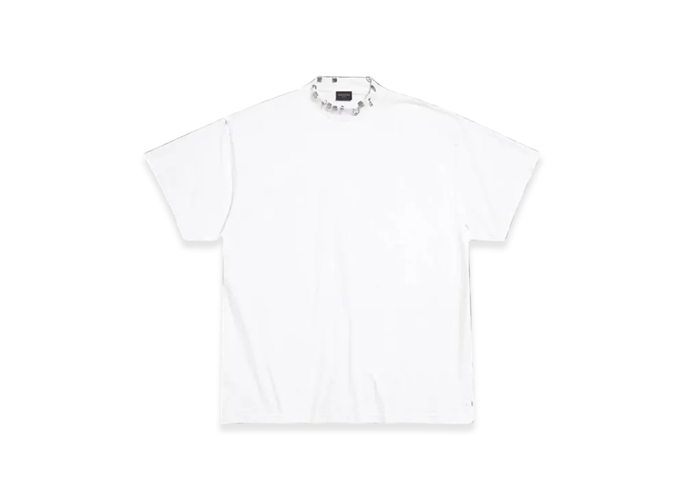 BALENCIAGA Pierced Oversized T-Shirt "White"